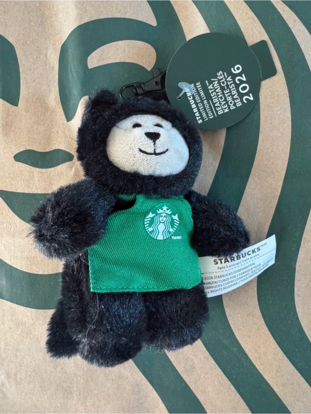 New Starbucks 2026 Halloween
Barista Black Cat Plush Keychain
Bearista Apron